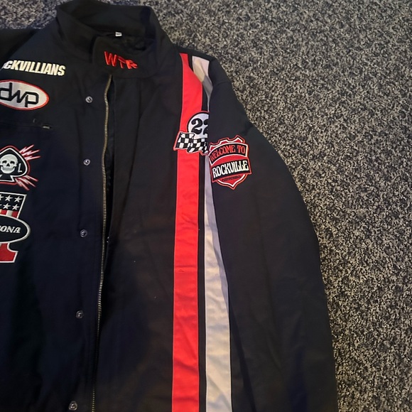 Men's Black Racing Jacket - Picture 3 of 5